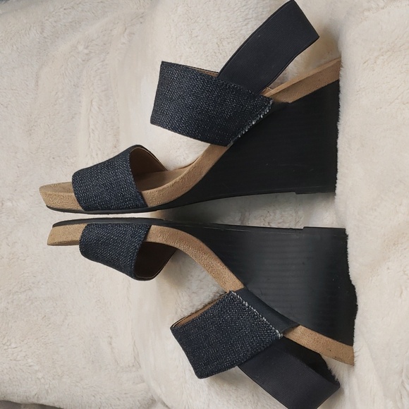 Life Stride Navy Blue Wedges - Picture 3 of 6